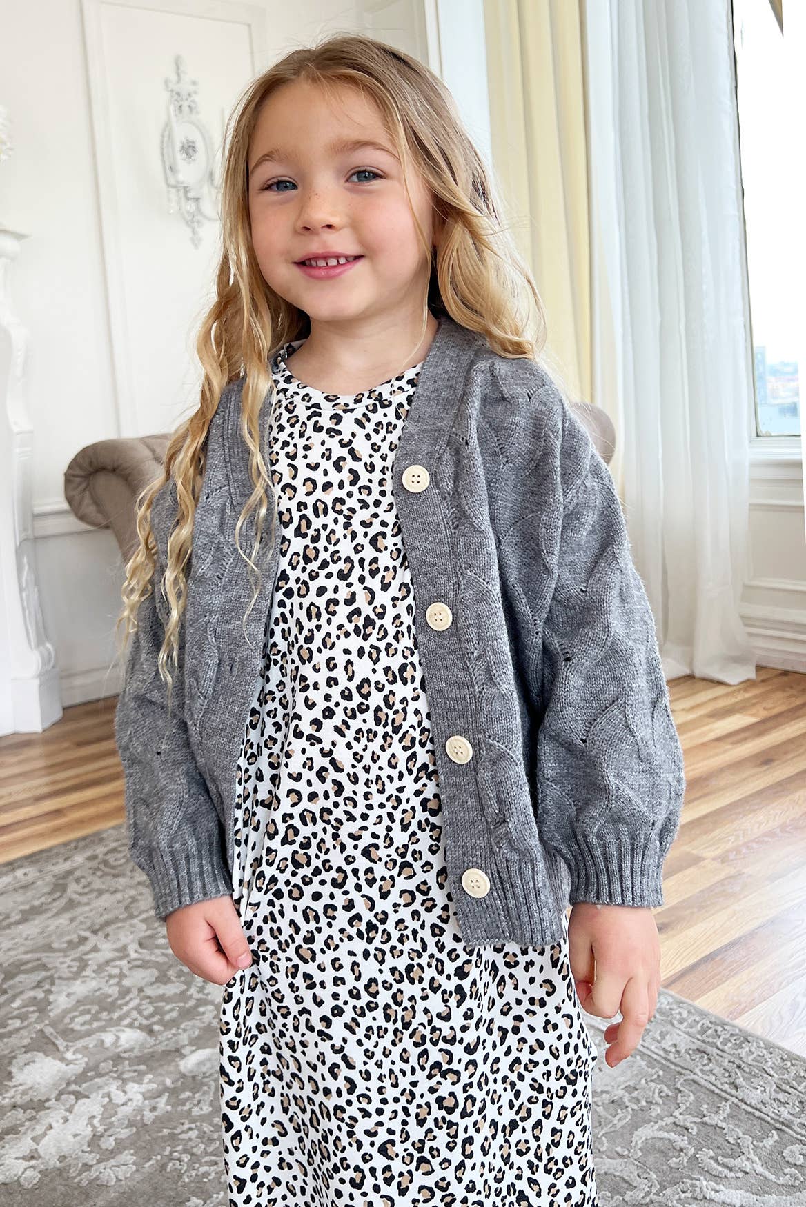 Kids Twist Knit Cardigan