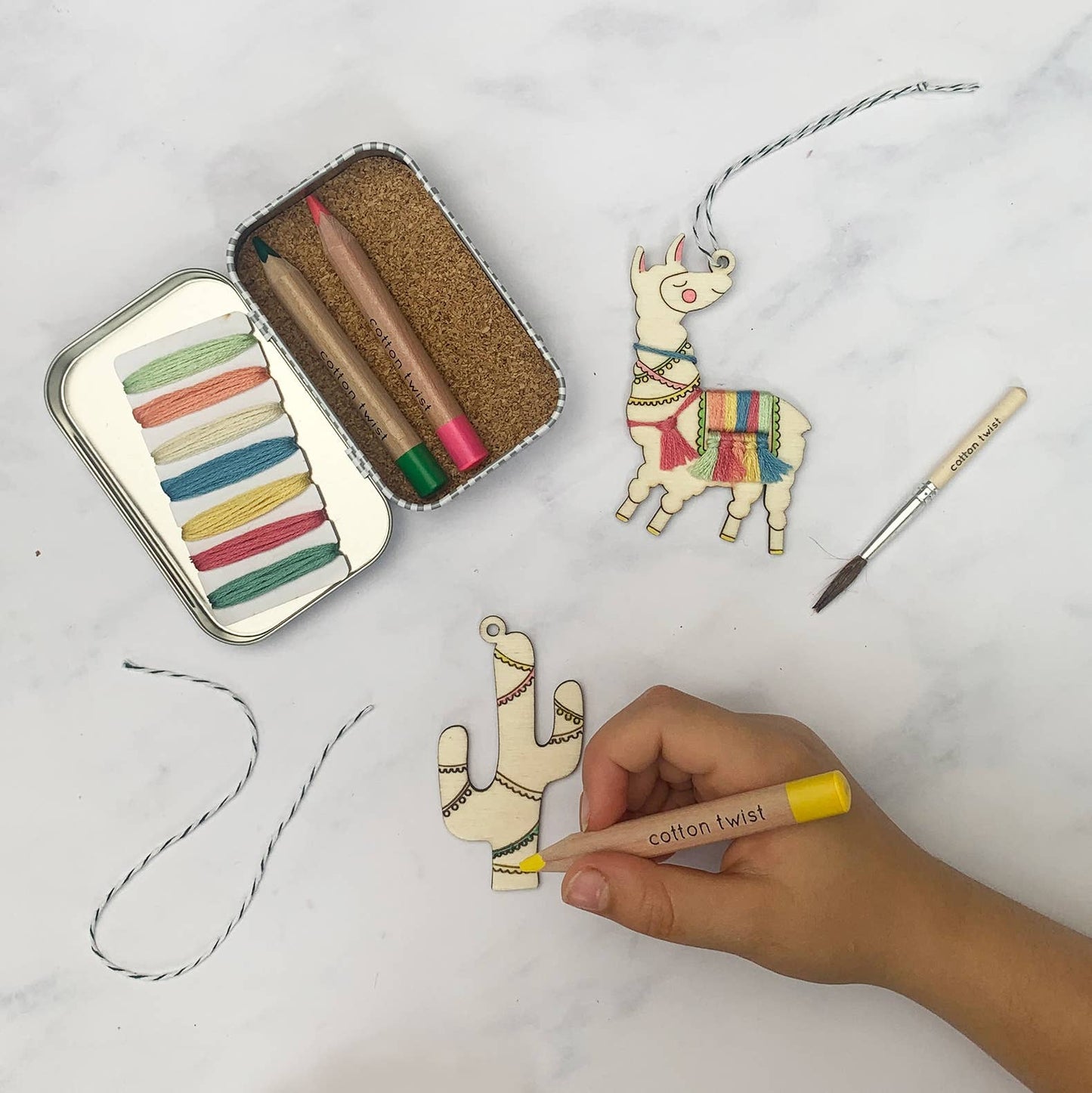 Llama & Cactus Alternative Christmas Decoration Gift Kit