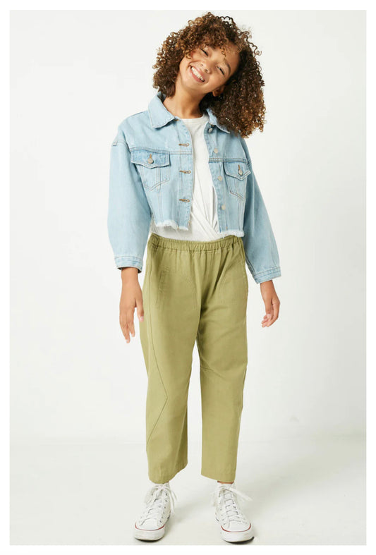 Hayden Girls Cropped Denim Jacket