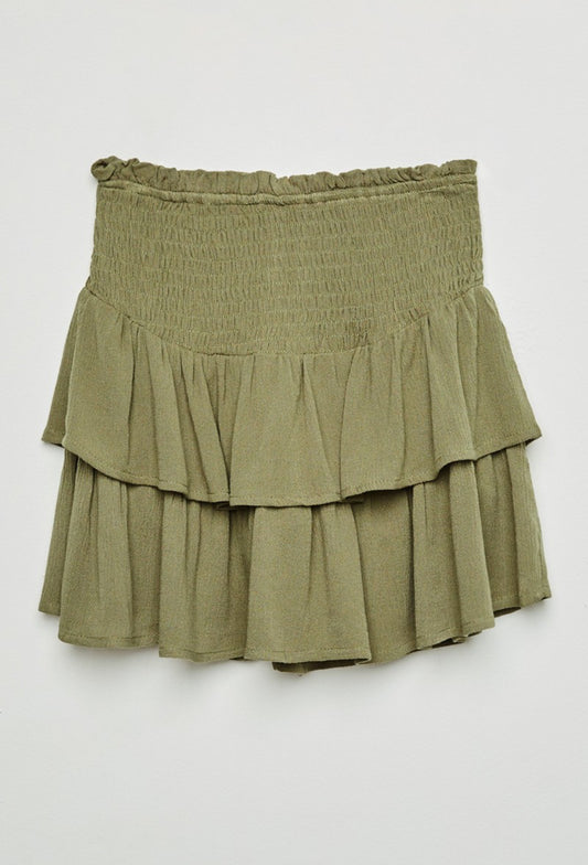 Hayden Girls Smocked Ruffle Skort