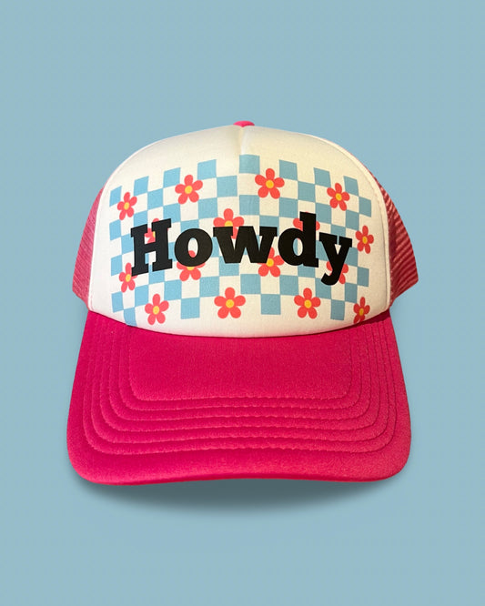 Howdy Flower Trucker Hat