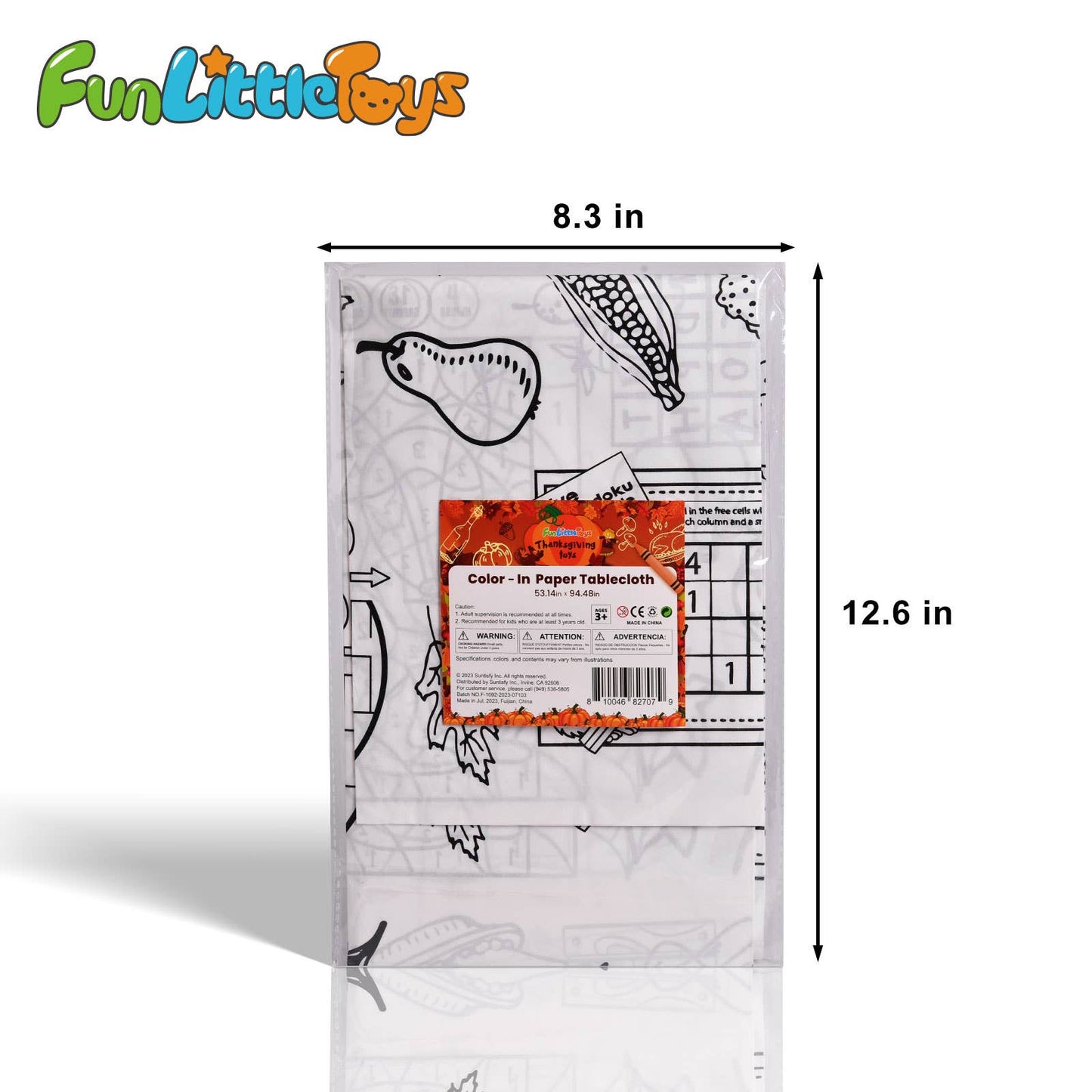 Thanksgiving Coloring Paper Tablecloth