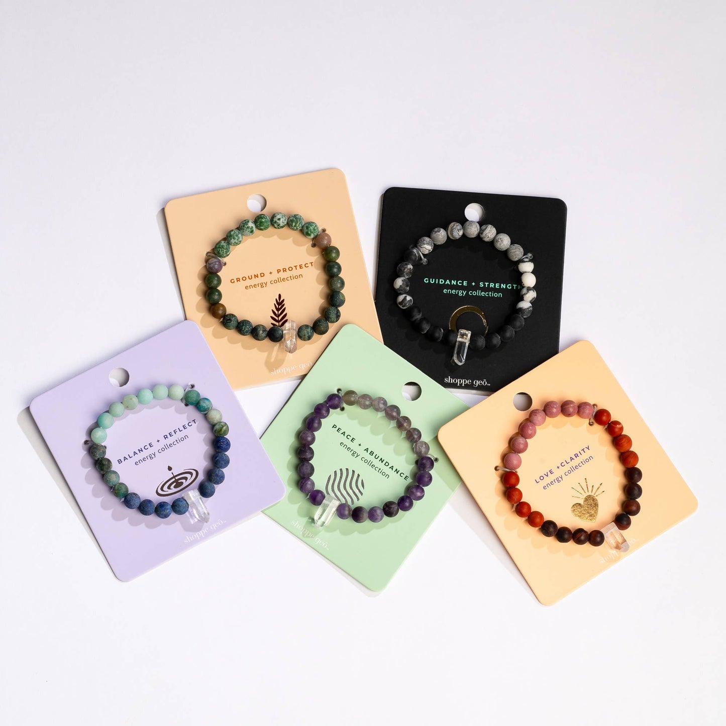 Peace + Abundance Crystal Bead Bracelet