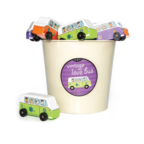 Love Bus Mini Wooden Cars