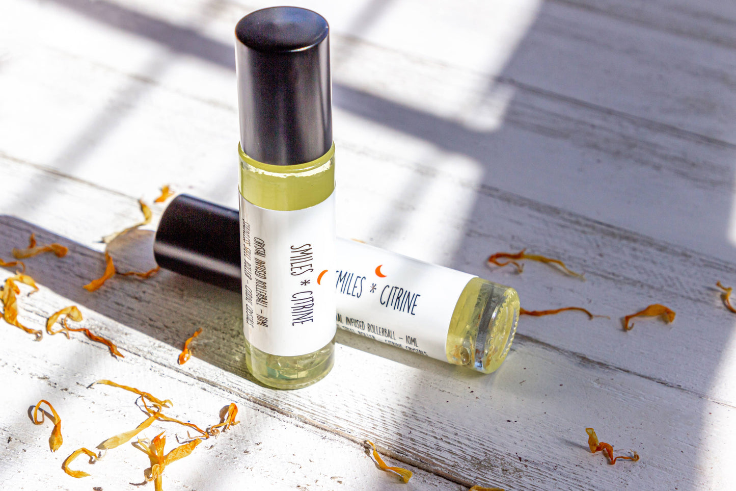 Smiles - Citrine Crystal Essential Oil Roller