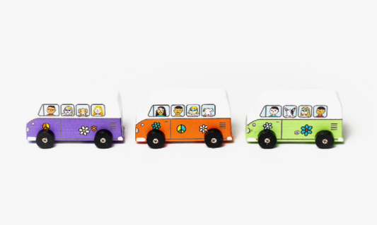 Love Bus Mini Wooden Cars
