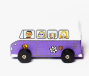 Love Bus Mini Wooden Cars
