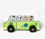 Love Bus Mini Wooden Cars
