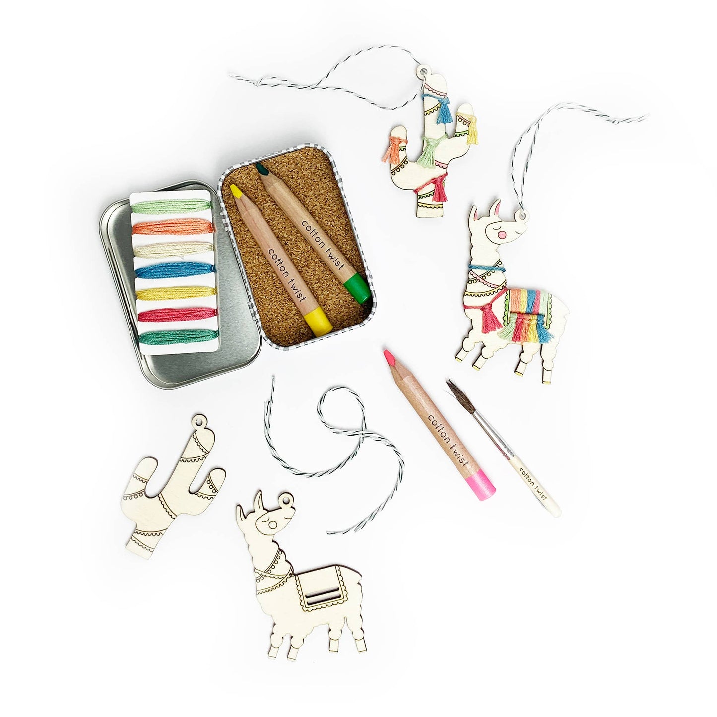 Llama & Cactus Alternative Christmas Decoration Gift Kit