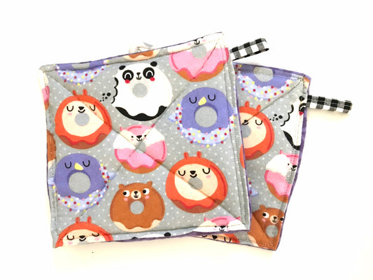 Donut Friends Pot Holders - Set of 2