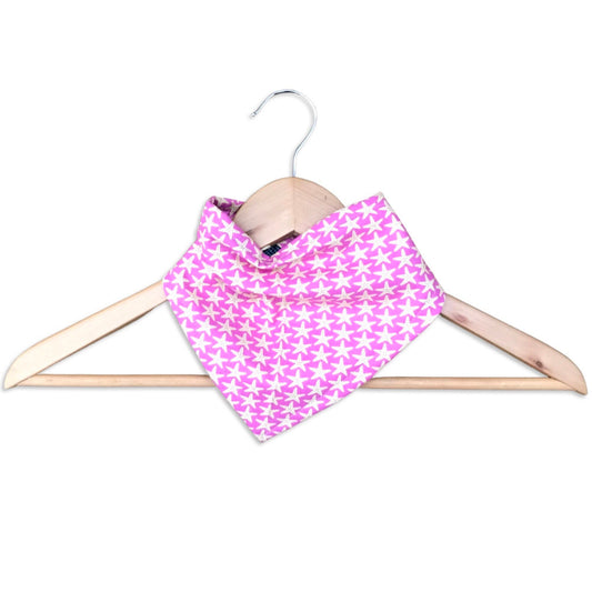 Pink Sea Star Print Baby Bandana Bib
