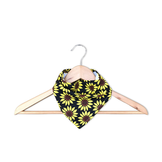 Sunflower Print Bandana Bib for Baby