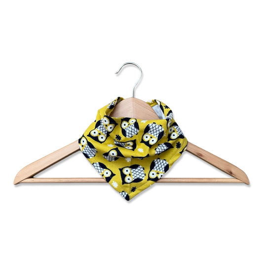 Yellow Owl Bandana Bib for Baby