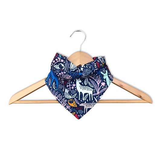 Blue Nature Print Baby Bandana Bib