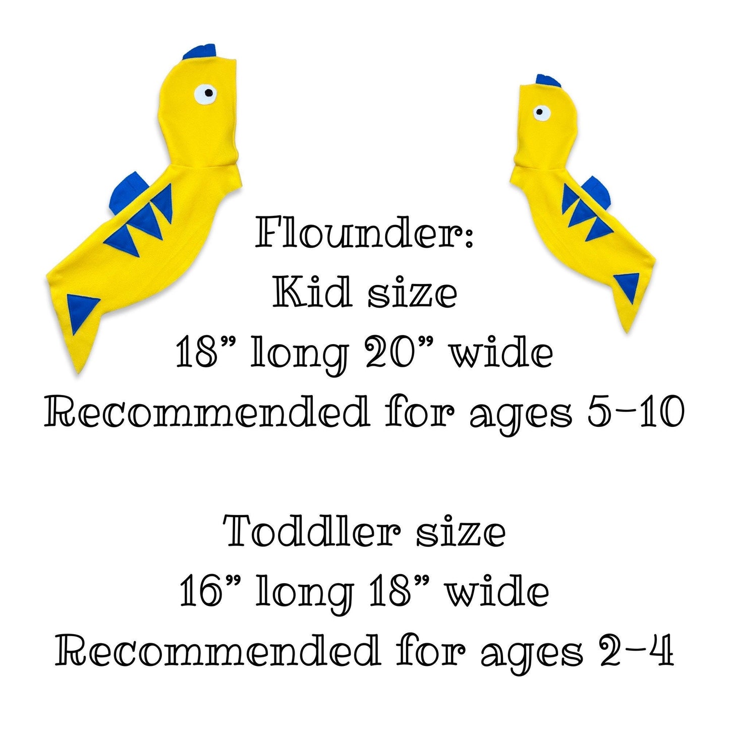 Kids Fish Cape with Hood, Kids Halloween Costume - 4 colors available