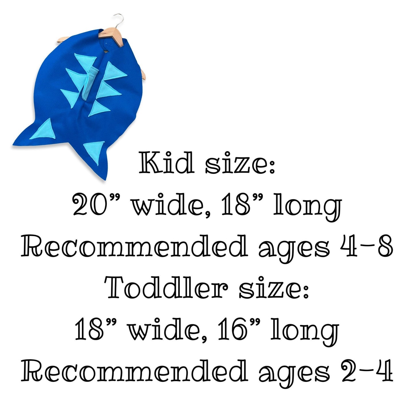 Fish Cape, Kids Halloween Costume or Dress Up Cape- 4 colors