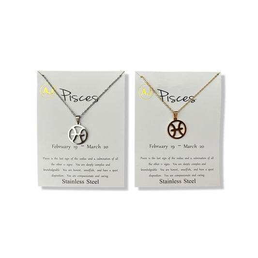 Pisces Necklace - Zodiac Sign Necklace