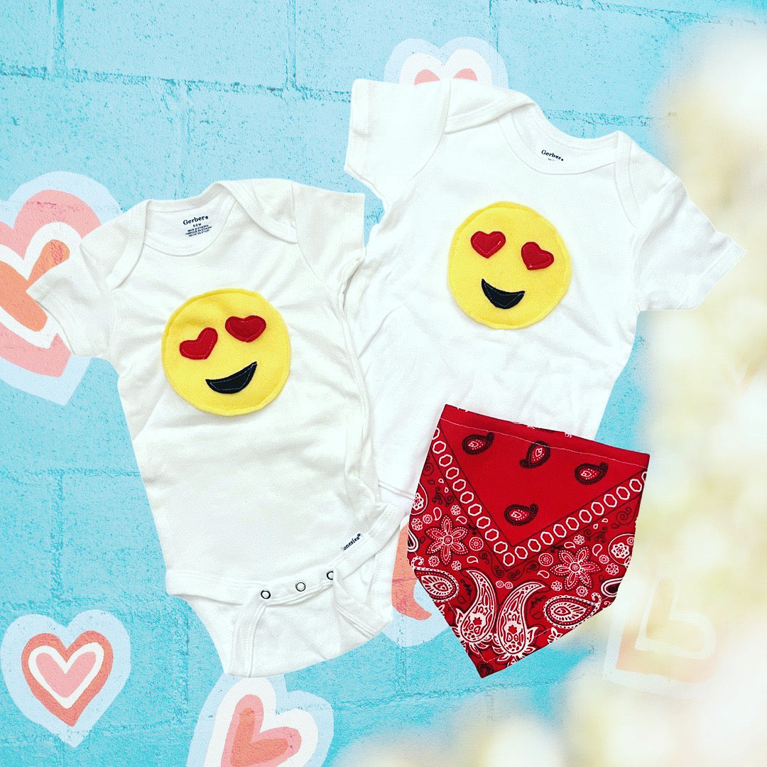 Heart Eyes Emoji Onesie