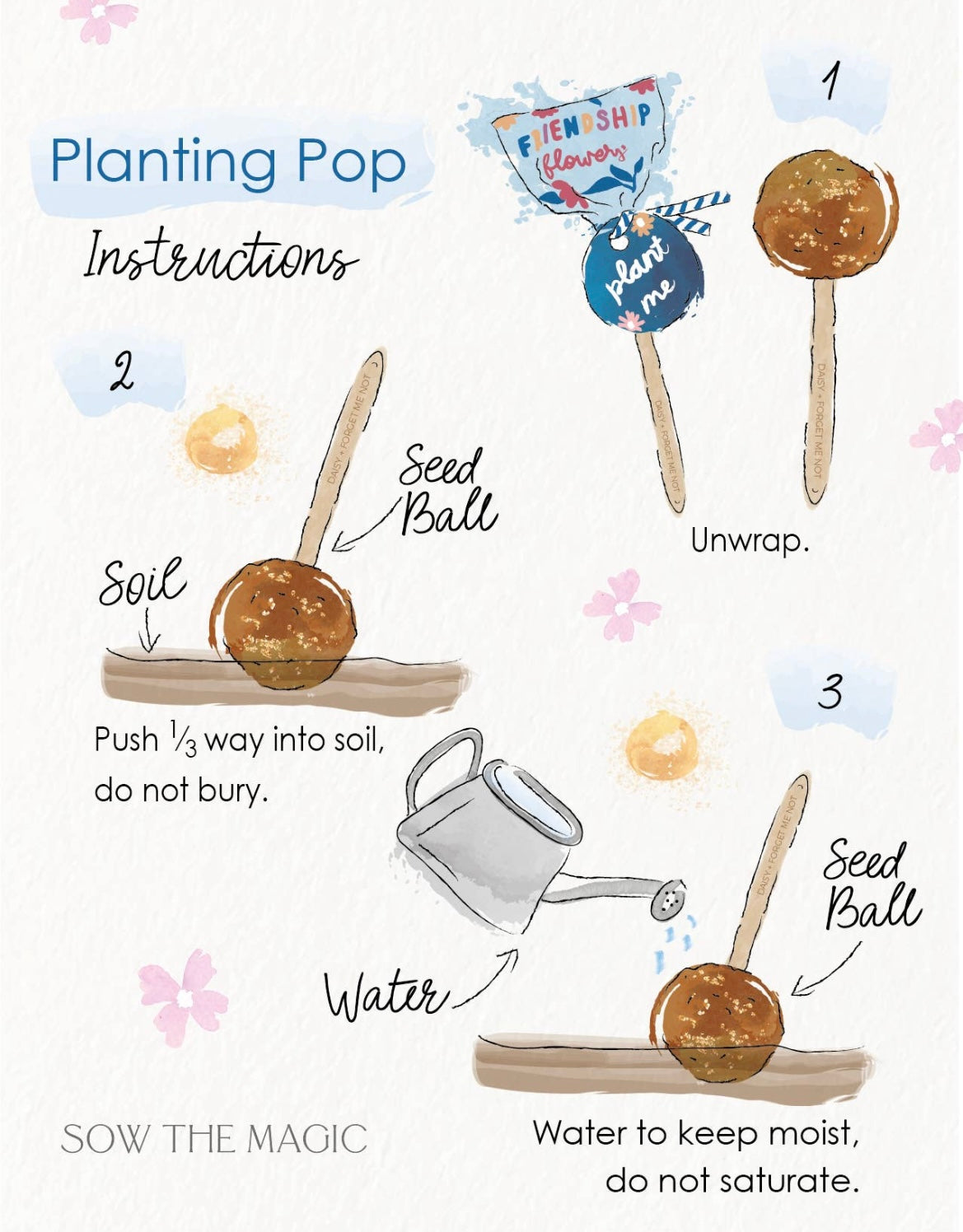 Friendship, Fortune and Love - Seed Planting Pops