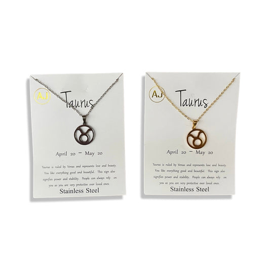 Taurus Necklace - Zodiac Sign Necklace