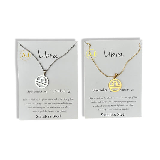 Libra Necklace - Zodiac Sign Necklace