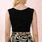 Sweetheart Neckline Black Crop Top
