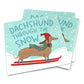 Dachshund Through The Snow, Funny Christmas Cocktail Napkins