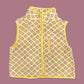 Yellow Diamond Fleece Vest