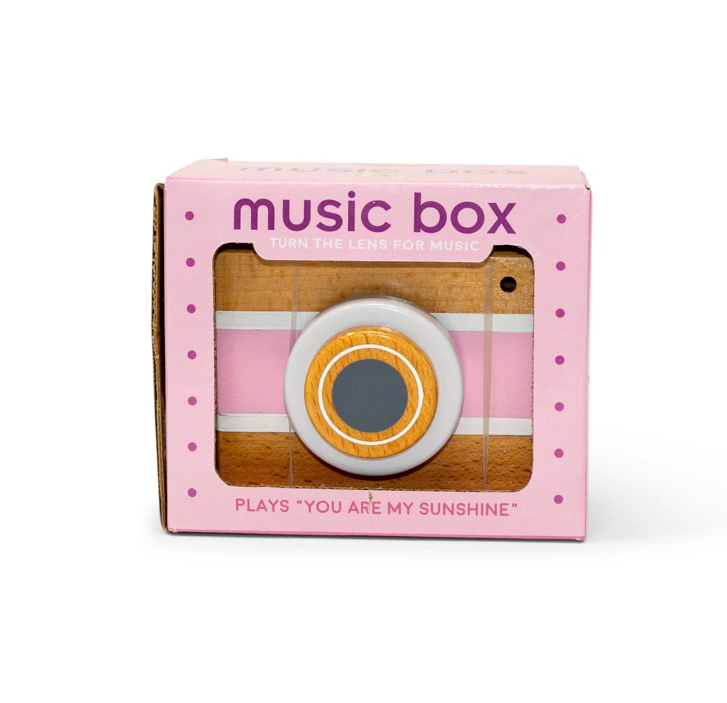 Vintage Camera Music Box - Pink