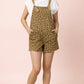 Leopard Print Overall Romper