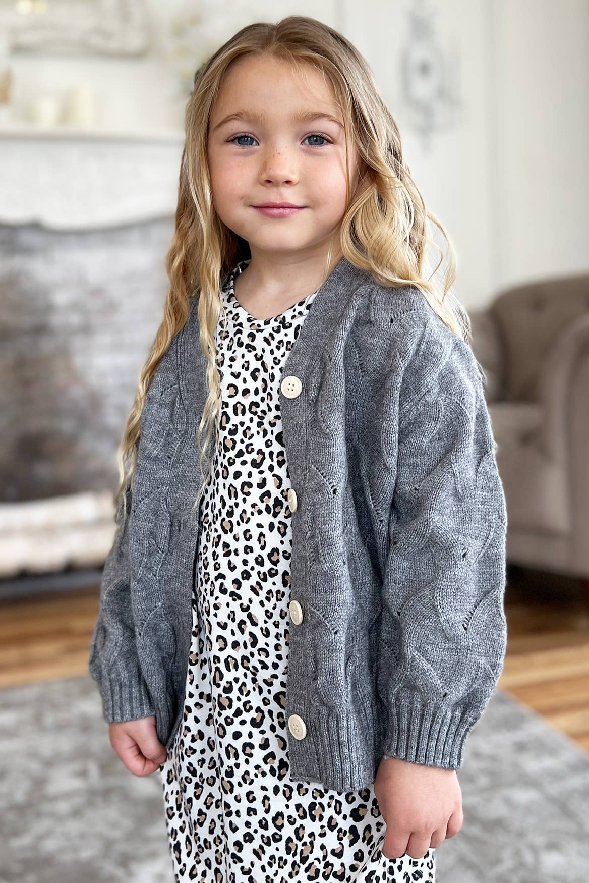 Kids Twist Knit Cardigan