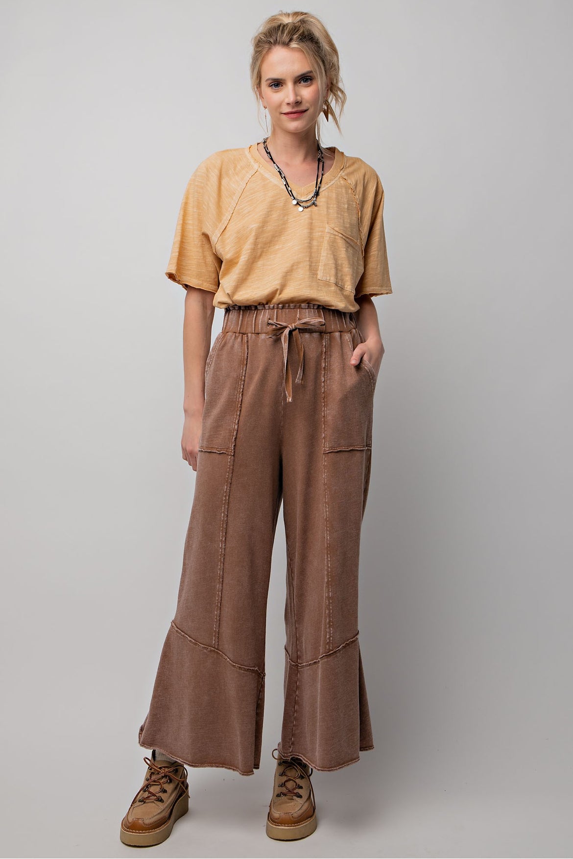 Coco Mineral Washed Wide Leg Sweats