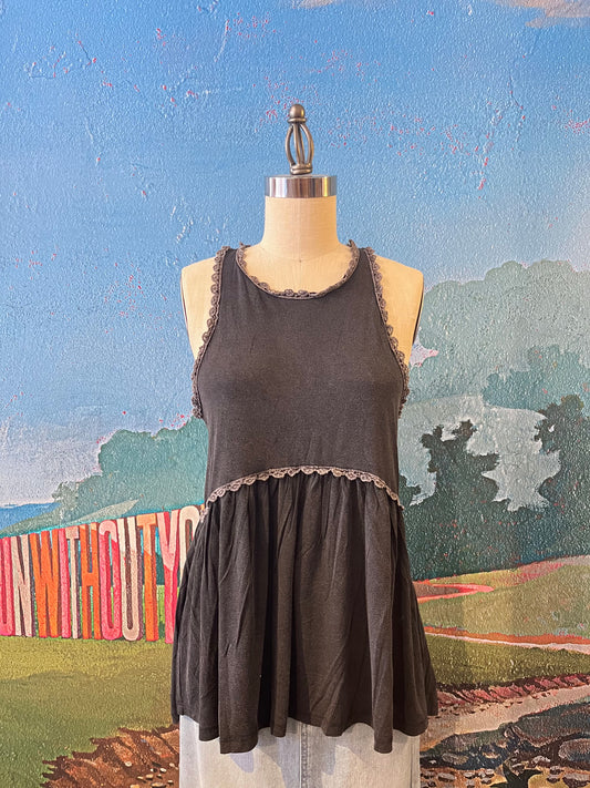 The Thalia Tank in Washed Black