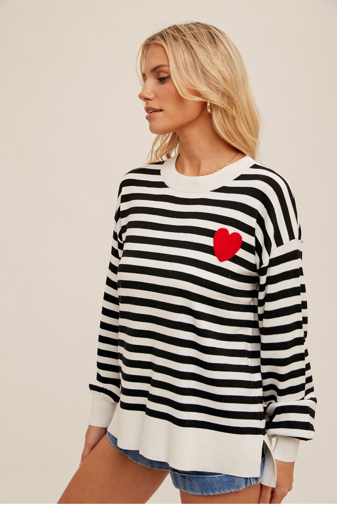 Heart + Stripe Sweater