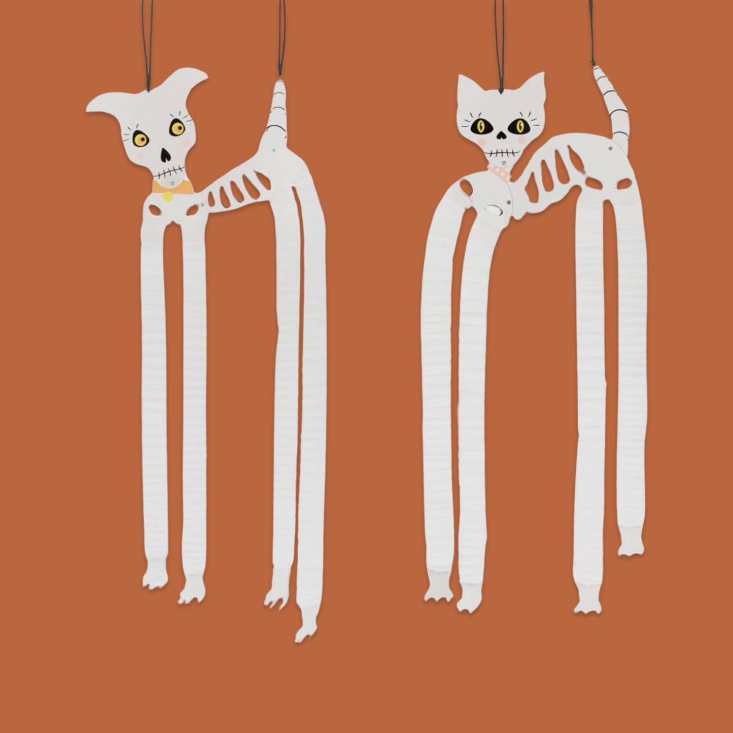 Halloween Skeleton Pet Decorations - Set of 2