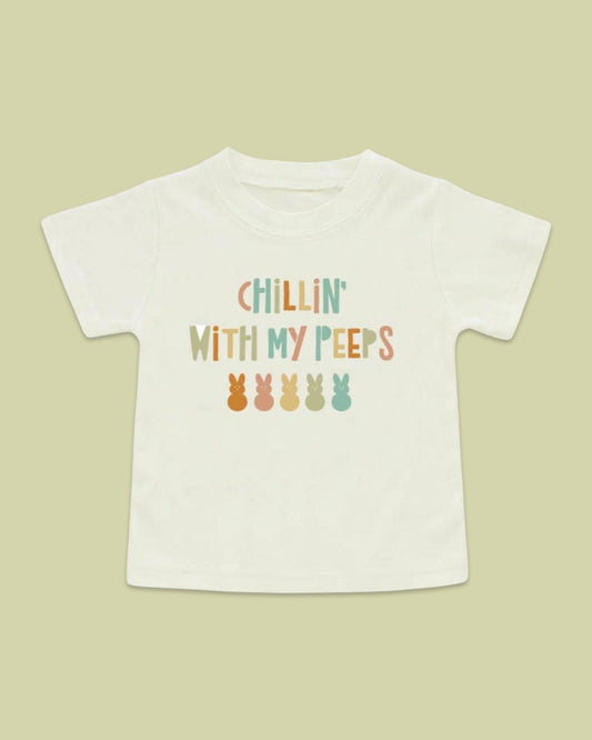 Chillin’ With My Peeps, Kids Easter Tee Shirt