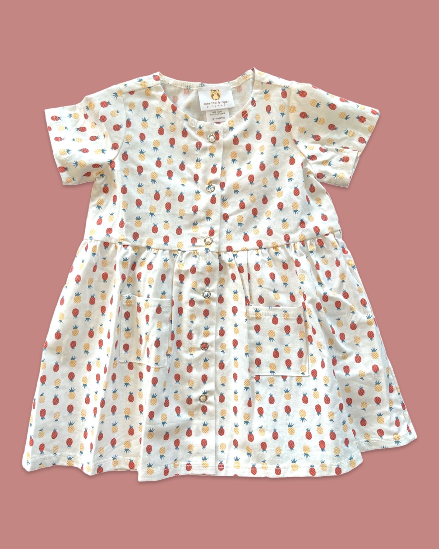 Sweet Pineapple Baby Girls Dress