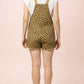 Leopard Print Overall Romper