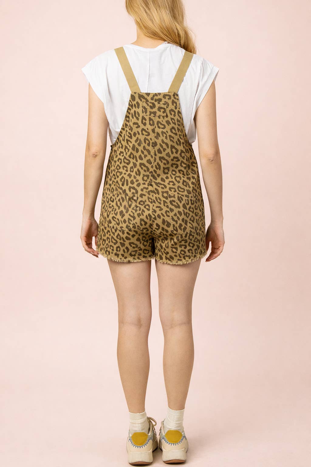 Leopard Print Overall Romper