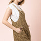 Leopard Print Overall Romper