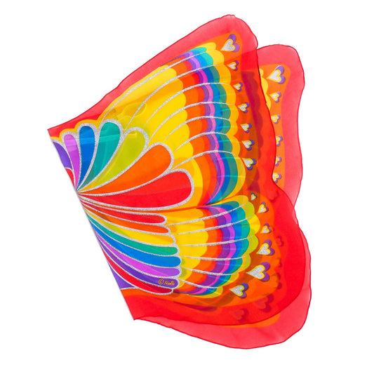 Red Rainbow  Butterfly Wings in Eco-friendly Gift Bag