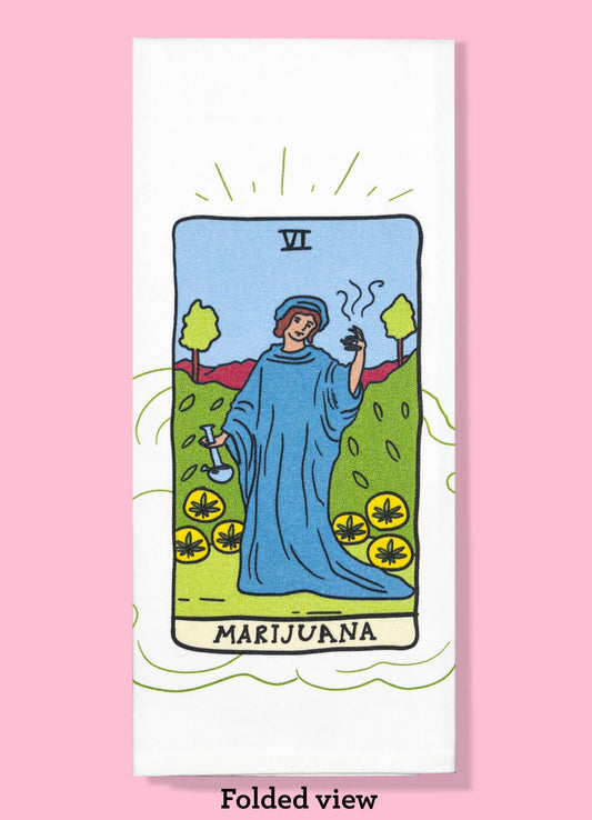 Marijuana Kitchen Tarot Dishtowel