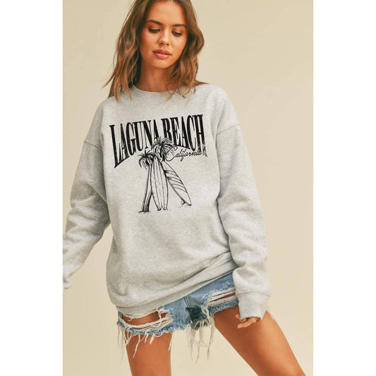 Laguna Beach Sweatshirt in Light Grey