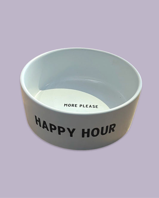 Ceramic Pet Bowl- Happy Hour