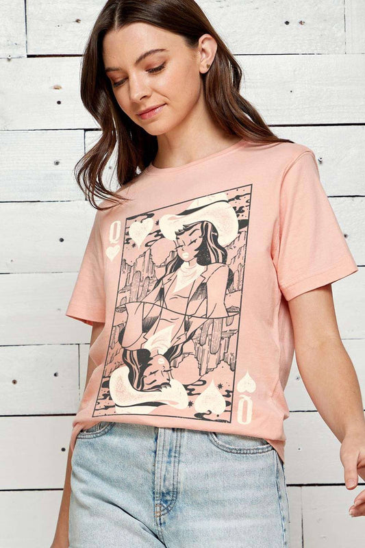 Cowgirl Queen of Hearts Graphic Tee