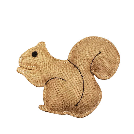 Eco-Friendly Jute Squirrel Dog Chew Toy