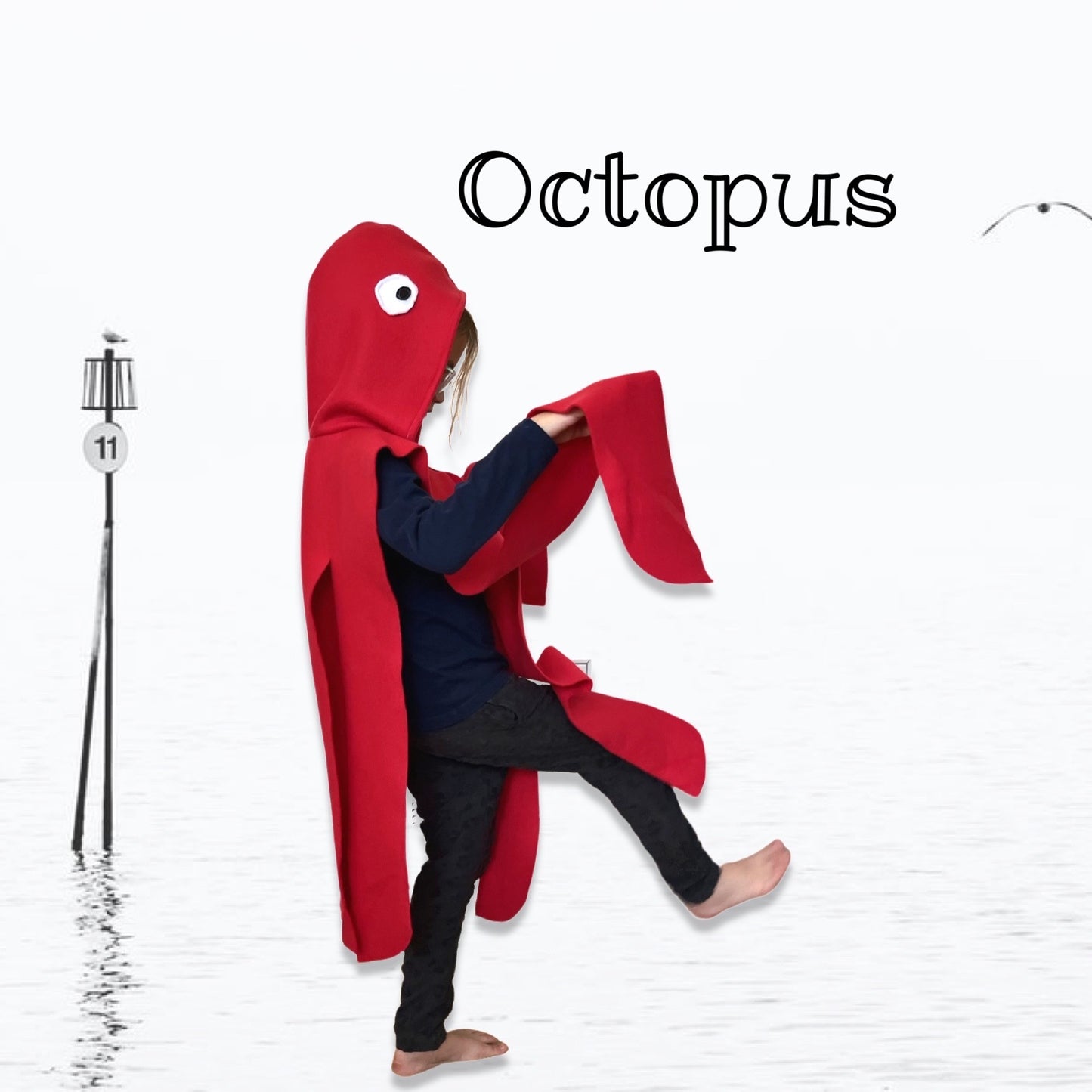 Kids Octopus Cape, Halloween Costume - Available in 6 colors