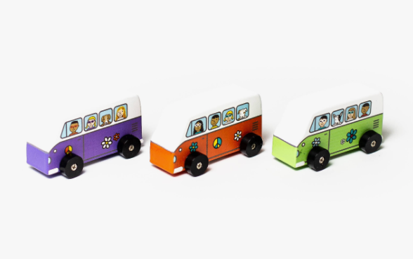 Love Bus Mini Wooden Cars