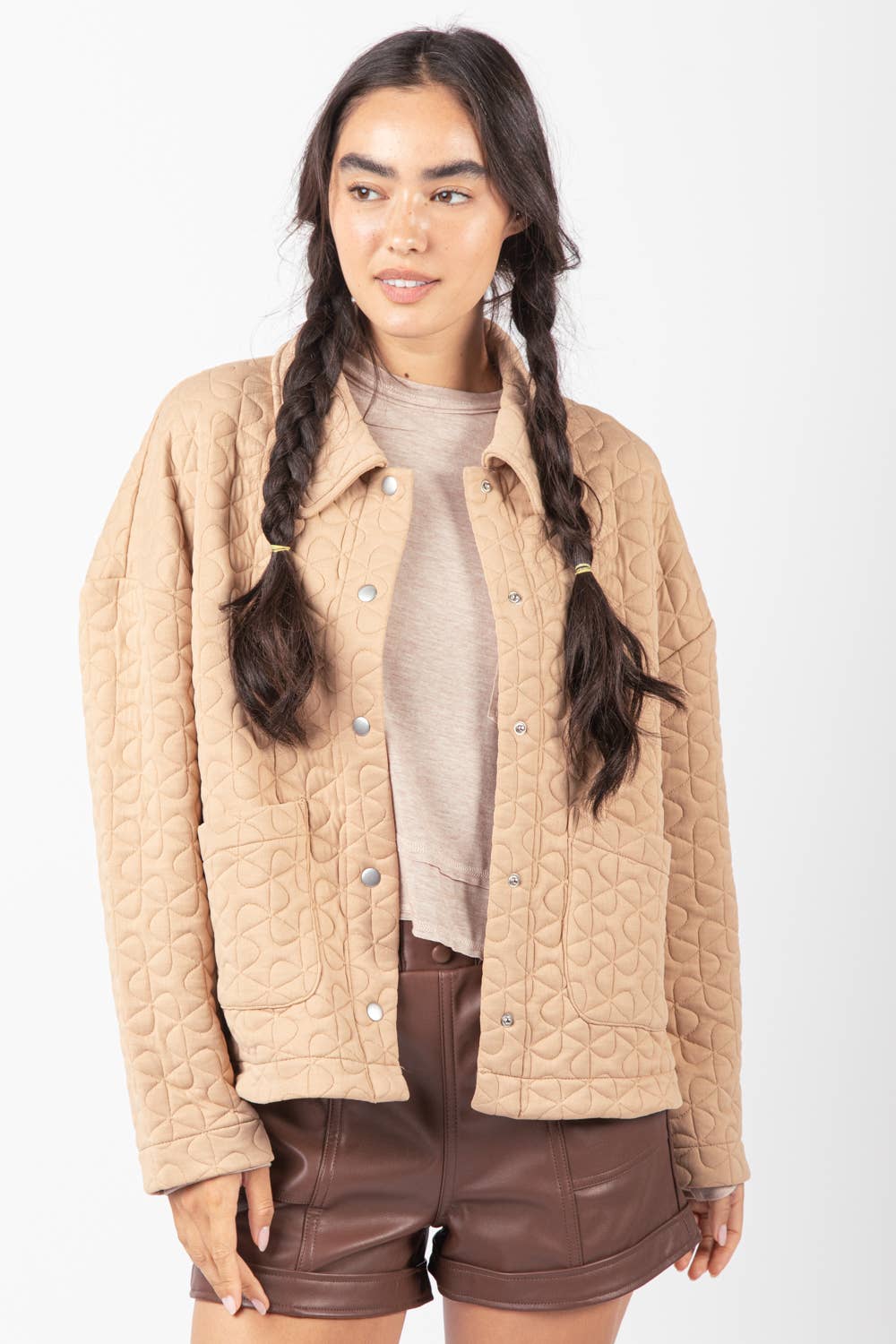 Sweet Almond Quilted Jacket