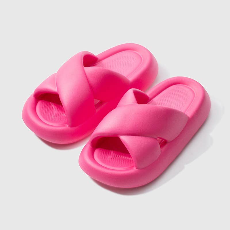Hot Pink Slide Sandals